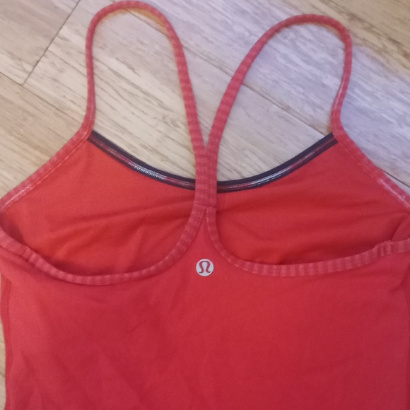 LULULEMON Orange Tank Top! - Size 4- Power Y Racer Back - Picture 4 of 7